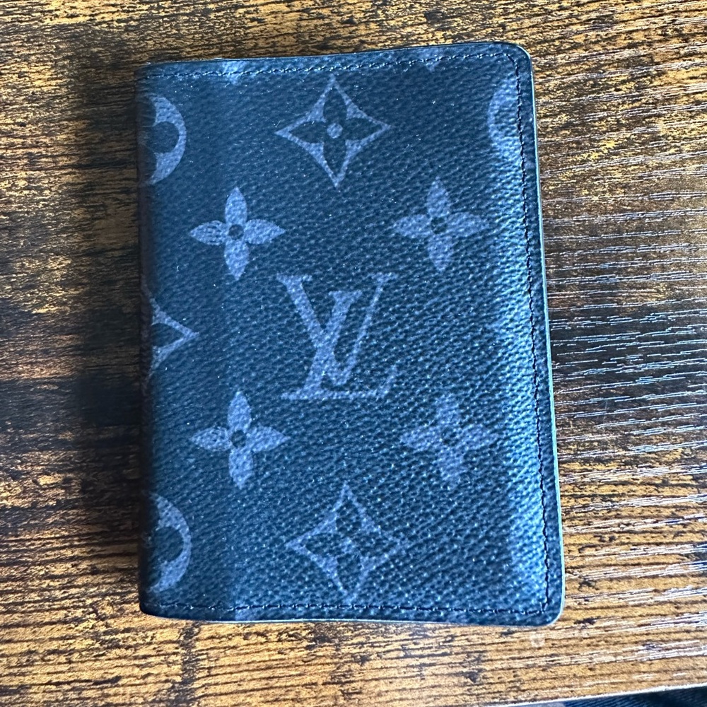 Black and Grey LV Men’s Card Holder